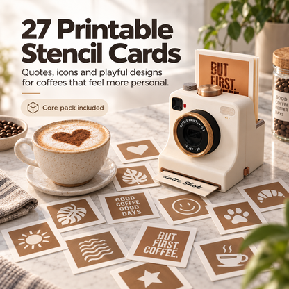 One-Click Coffee Art Stencil Maker