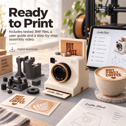 One-Click Coffee Art Stencil Maker