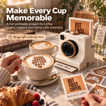 One-Click Coffee Art Stencil Maker