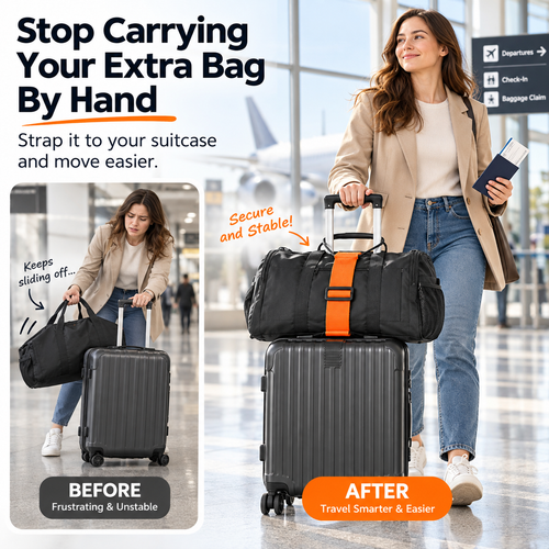 2 Pack💥Multi Use Strong Adjustable Luggage Connector Straps