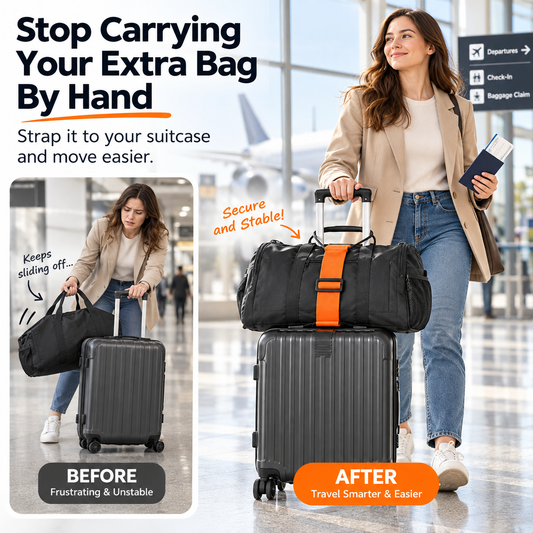 2 Pack💥Multi Use Strong Adjustable Luggage Connector Straps