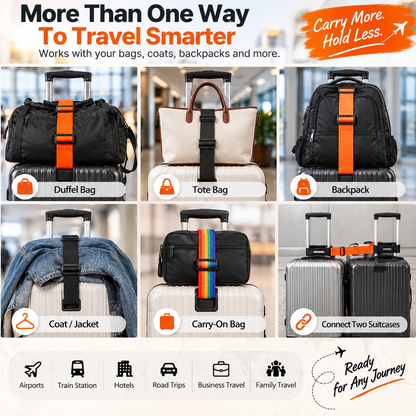 2 Pack💥Multi Use Strong Adjustable Luggage Connector Straps