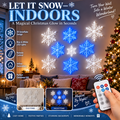 ❄️Christmas Snowflake Wall Lights – 3D LED Winter Wonderland Decor