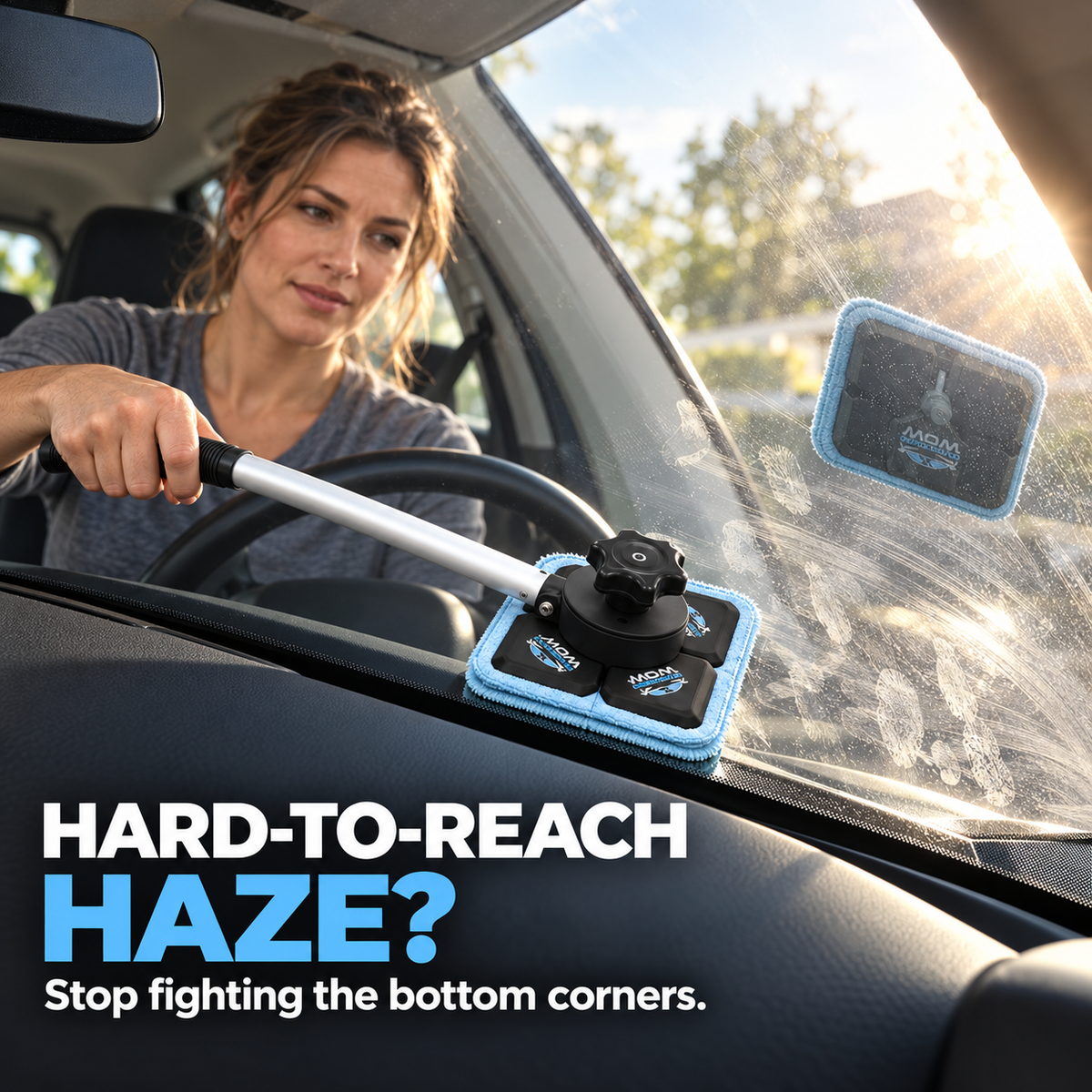 🚗Dual Magnetic Car Windshield Cleaner | Streak-Free Auto Glass Cleaning Kit