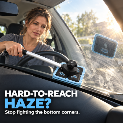 🚗Dual Magnetic Car Windshield Cleaner | Streak-Free Auto Glass Cleaning Kit