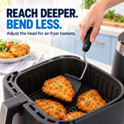 🍳7-Position Adjustable Spatula – Multi-Angle Turner for Frying Pans, Griddles & Air Fryers