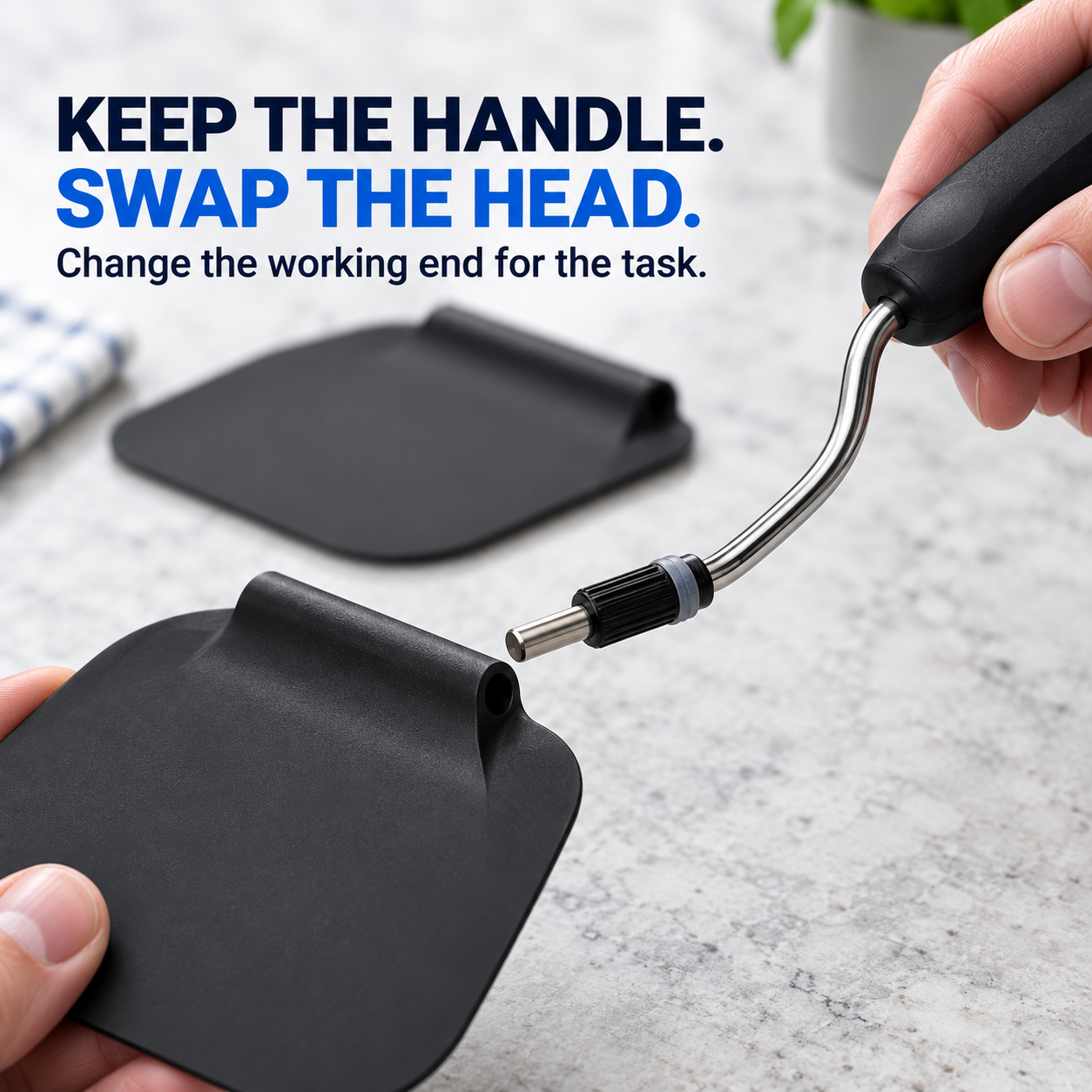 🍳7-Position Adjustable Spatula – Multi-Angle Turner for Frying Pans, Griddles & Air Fryers