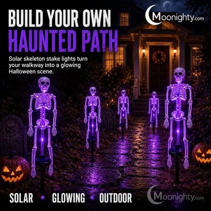 💀Solar Skeleton Ground Stake Lights Outdoor Waterproof Halloween Decor Lights