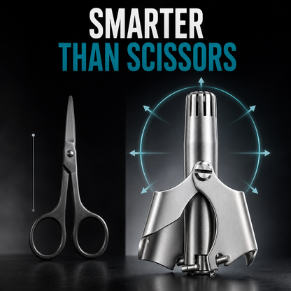 💥Buy 1 get 1 free 🔥Manual Nose Hair Trimmer – Stainless Steel 360° Trimmer, Waterproof & No Battery Required