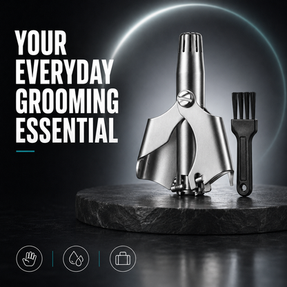 💥Buy 1 get 1 free 🔥Manual Nose Hair Trimmer – Stainless Steel 360° Trimmer, Waterproof & No Battery Required