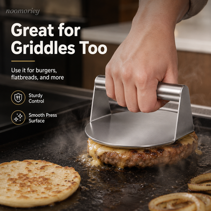 🥩Stainless Steel Burger Press 4.72" Round Smash Burger Press🍔