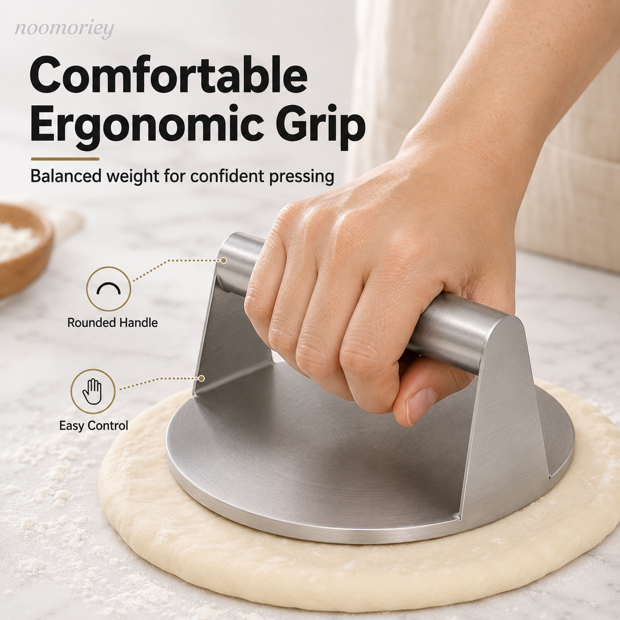 🥩Stainless Steel Burger Press 4.72" Round Smash Burger Press🍔