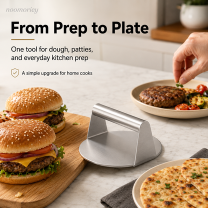 🥩Stainless Steel Burger Press 4.72" Round Smash Burger Press🍔