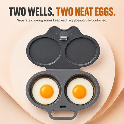 Easy Egg Duo™ – 2-Egg Microwave Poacher for Fast, Café-Style Breakfasts 🍳