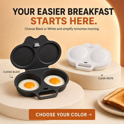 Easy Egg Duo™ – 2-Egg Microwave Poacher for Fast, Café-Style Breakfasts 🍳