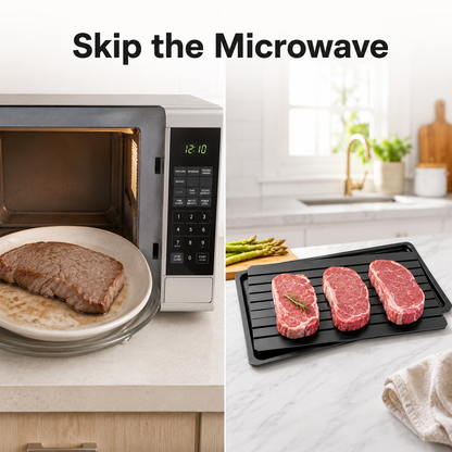 🥩 Rapid Defrosting Tray | No-Plug, Easy-Clean Kitchen Helper