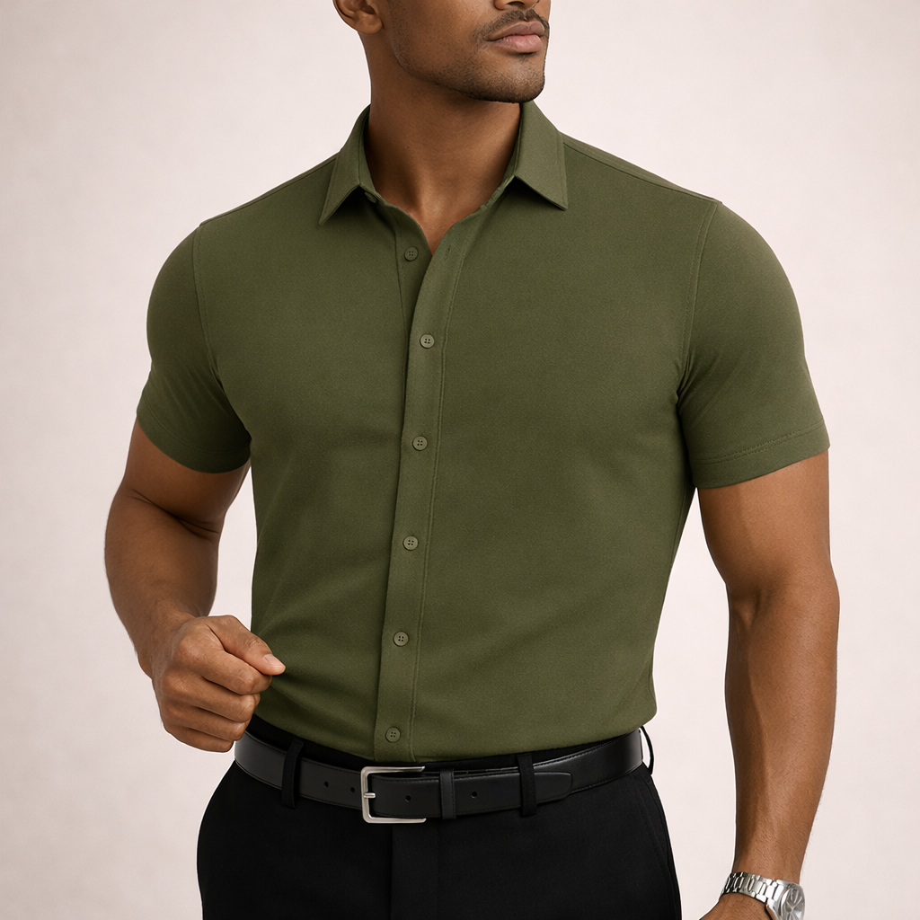 Seamless High Elasticity No-Iron Men's Shirt