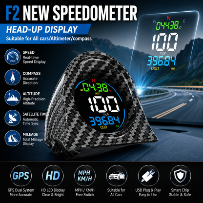 ⚡Hot Sales 49% OFF🔥 2026 F2 Car Heads-Up Display🚗