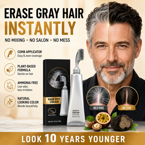 🔥Hot sell TODAY | Instant Gray Coverage Hair Dye Comb for Men & Women.