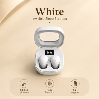 Invisible Sleep Earbuds – Ultra-Light Noise Cancelling Earbuds for Side Sleepers with 25H Battery Life