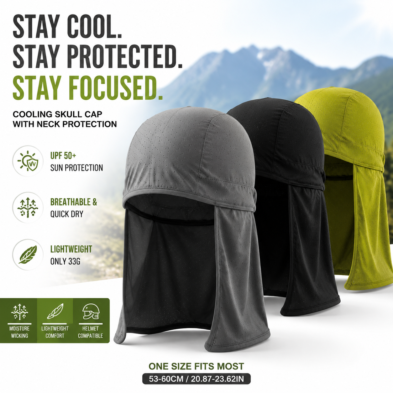 Cooling Skull Cap Elastic Hard Hat