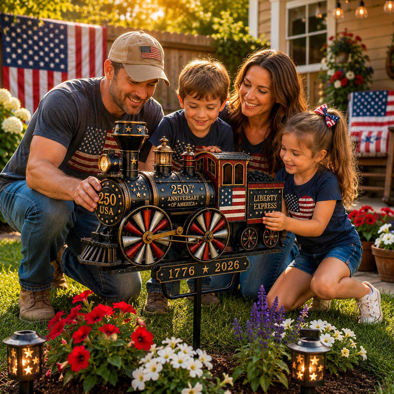🔥 Selling Fast! 🇺🇸 250th Anniversary Liberty Express Train Wind Spinner – Free Shipping