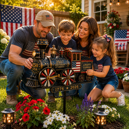 🔥 Selling Fast! 🇺🇸 250th Anniversary Liberty Express Train Wind Spinner – Free Shipping