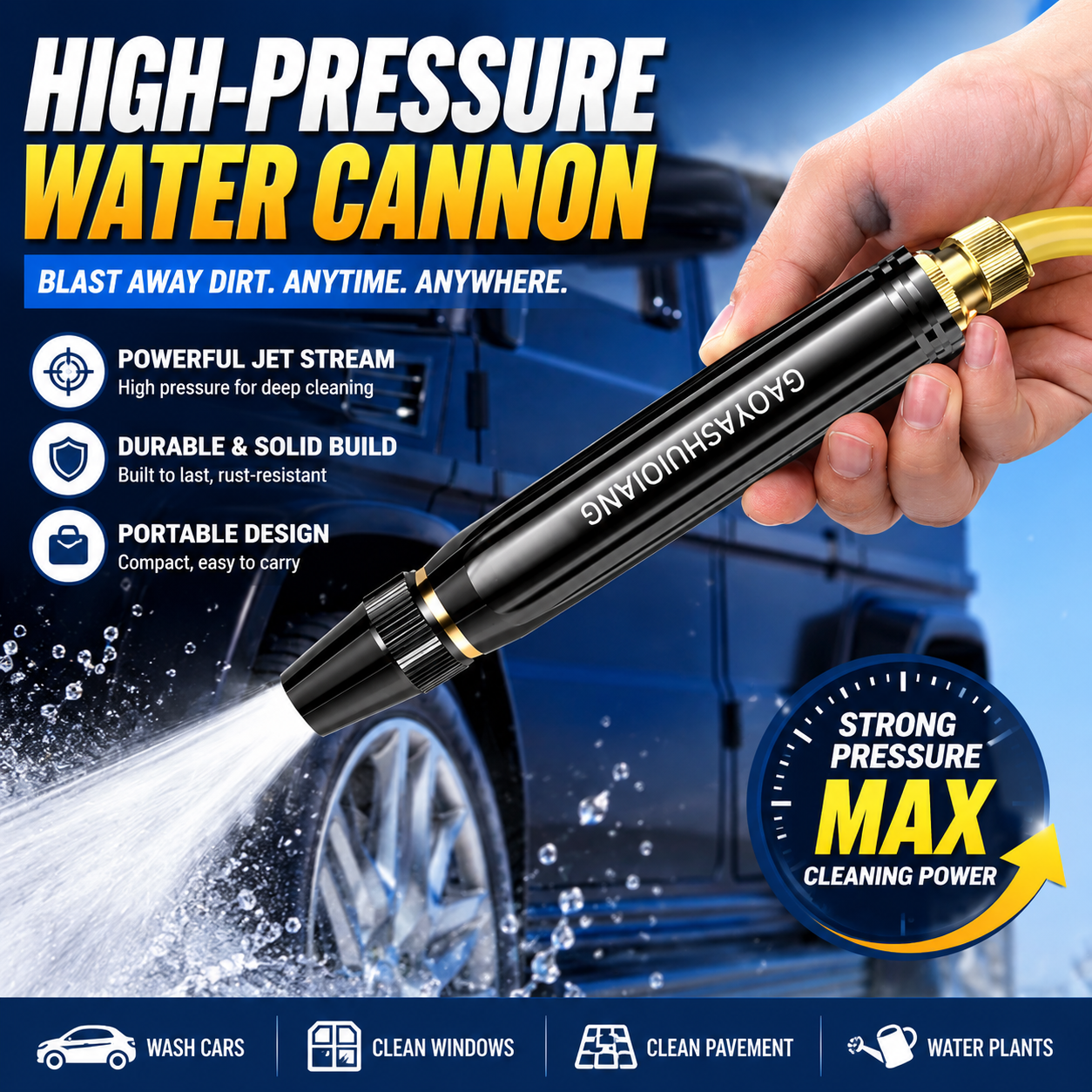 🔥 Last Day 45% OFF – Powerful High-Pressure Water Gun for Car Cleaning