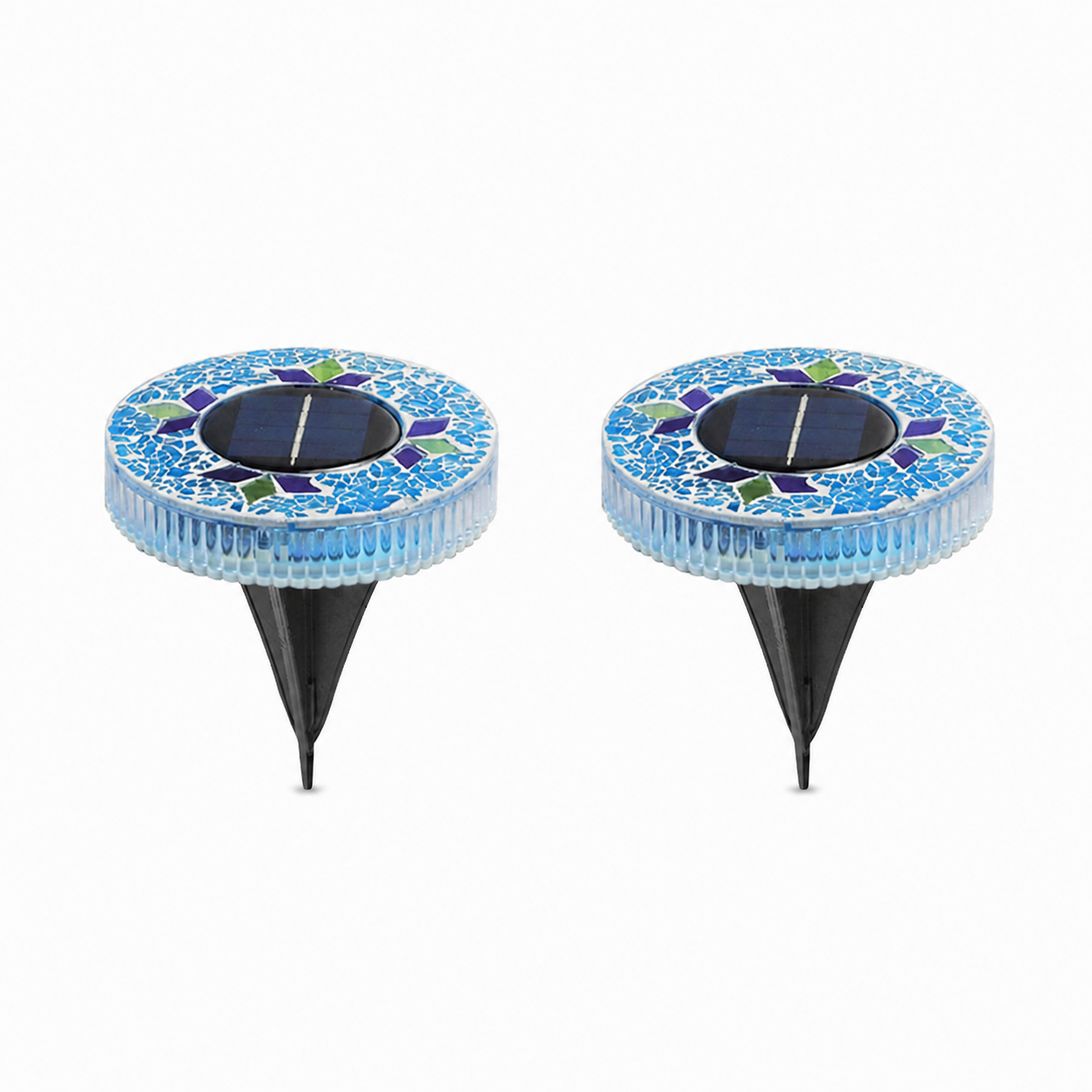 🌙 Glowing Mosaic Solar Garden Lights – Automatic Pathway Glow