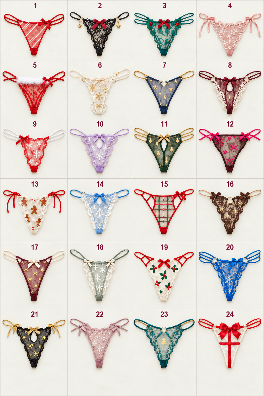 The Naughty List 24 Days Of Thongs Advent Calendar