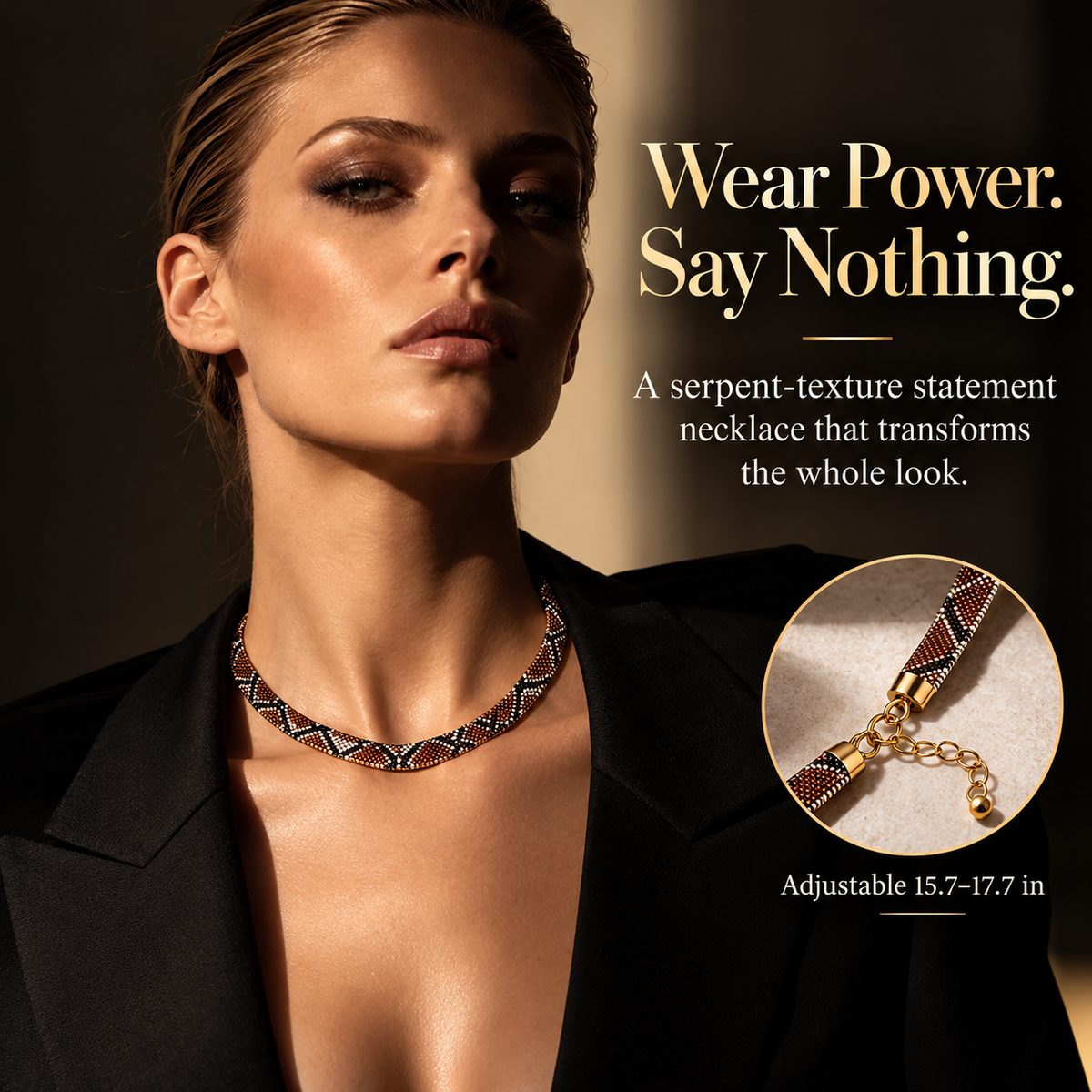 Serpent Statement Necklace – A Symbol of Mystery & Power