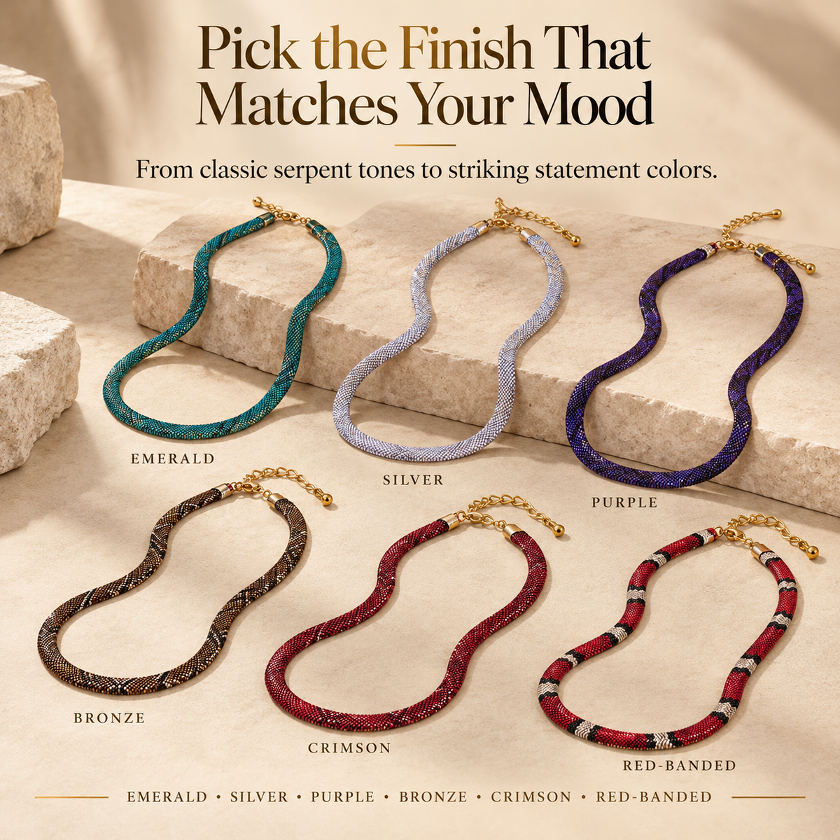 Serpent Statement Necklace – A Symbol of Mystery & Power