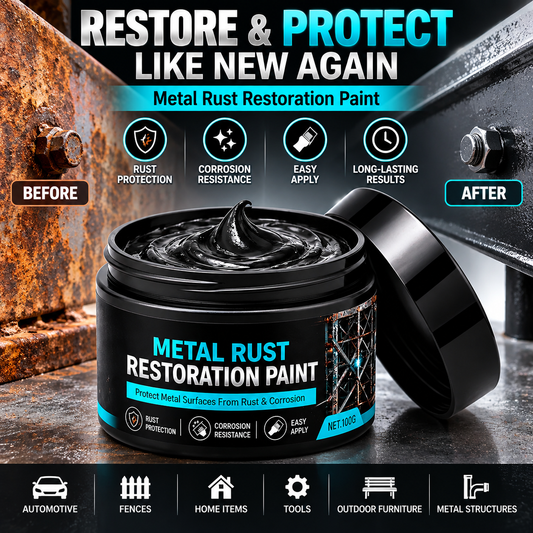 🔥Rust-Proof Repair Paste 🔥 Metal Rust Restoration Paint – Restore & Protect Rusty Metal Like New