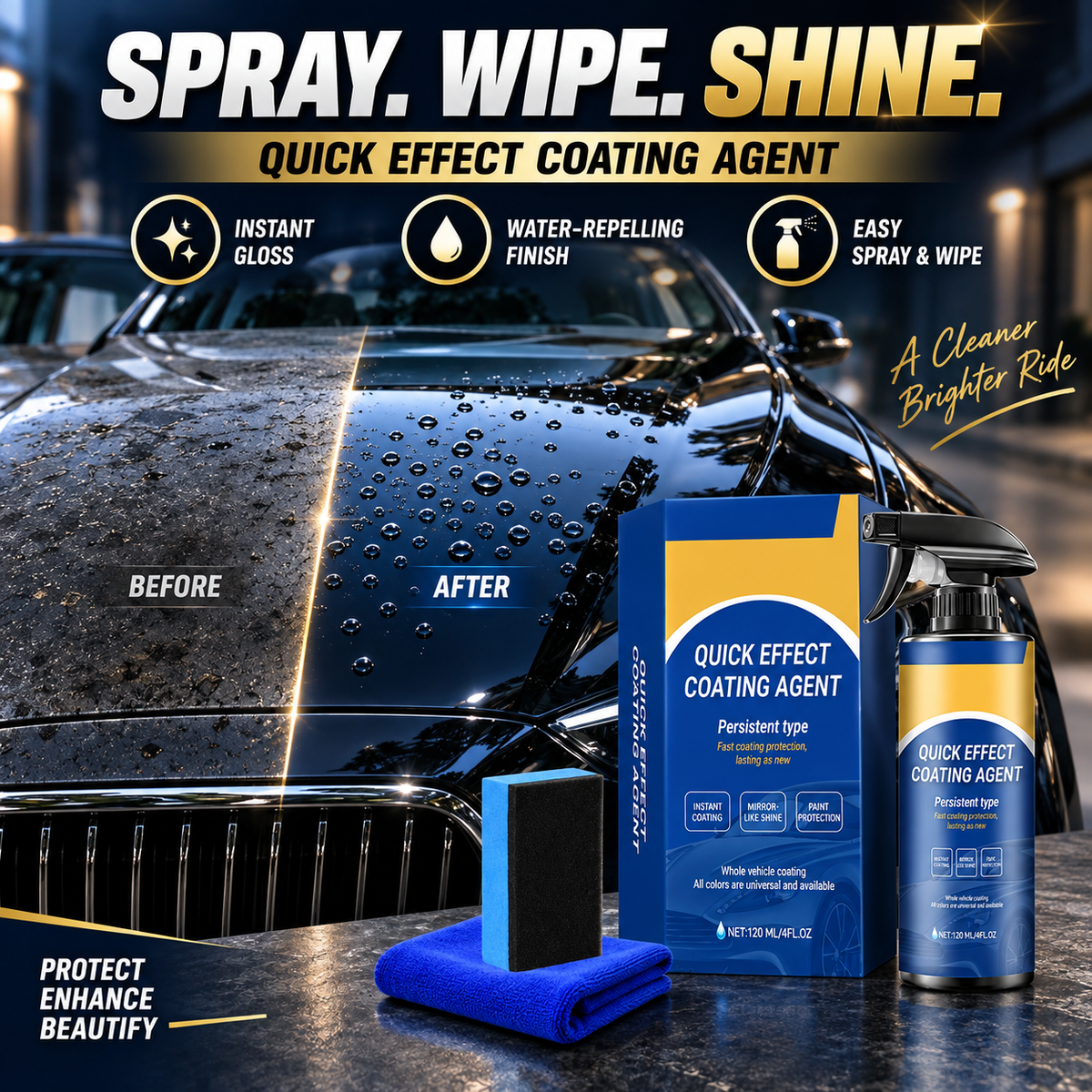 💯✨ SALE -BUY 2 GET 1 FREE ✨Advanced Car Quick-acting Coating Agent Spray