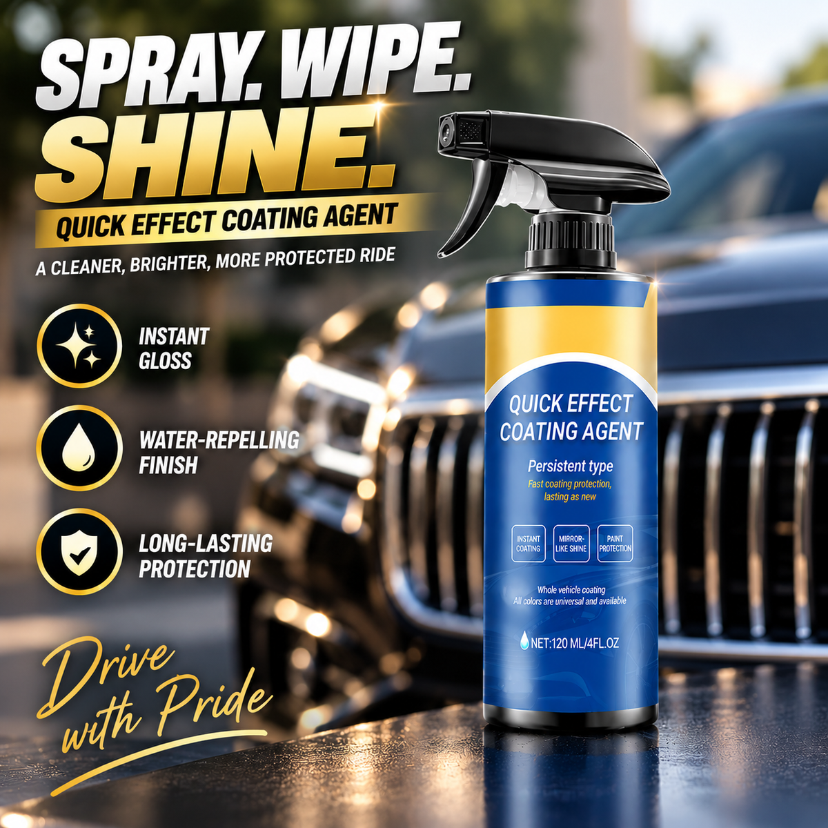 💯✨ SALE -BUY 2 GET 1 FREE ✨Advanced Car Quick-acting Coating Agent Spray