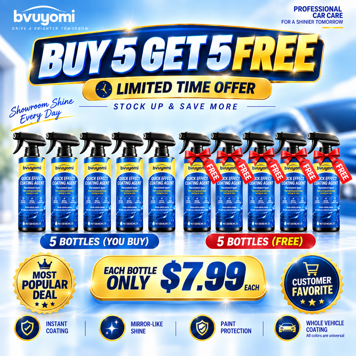 💯✨ SALE -BUY 2 GET 1 FREE ✨Advanced Car Quick-acting Coating Agent Spray