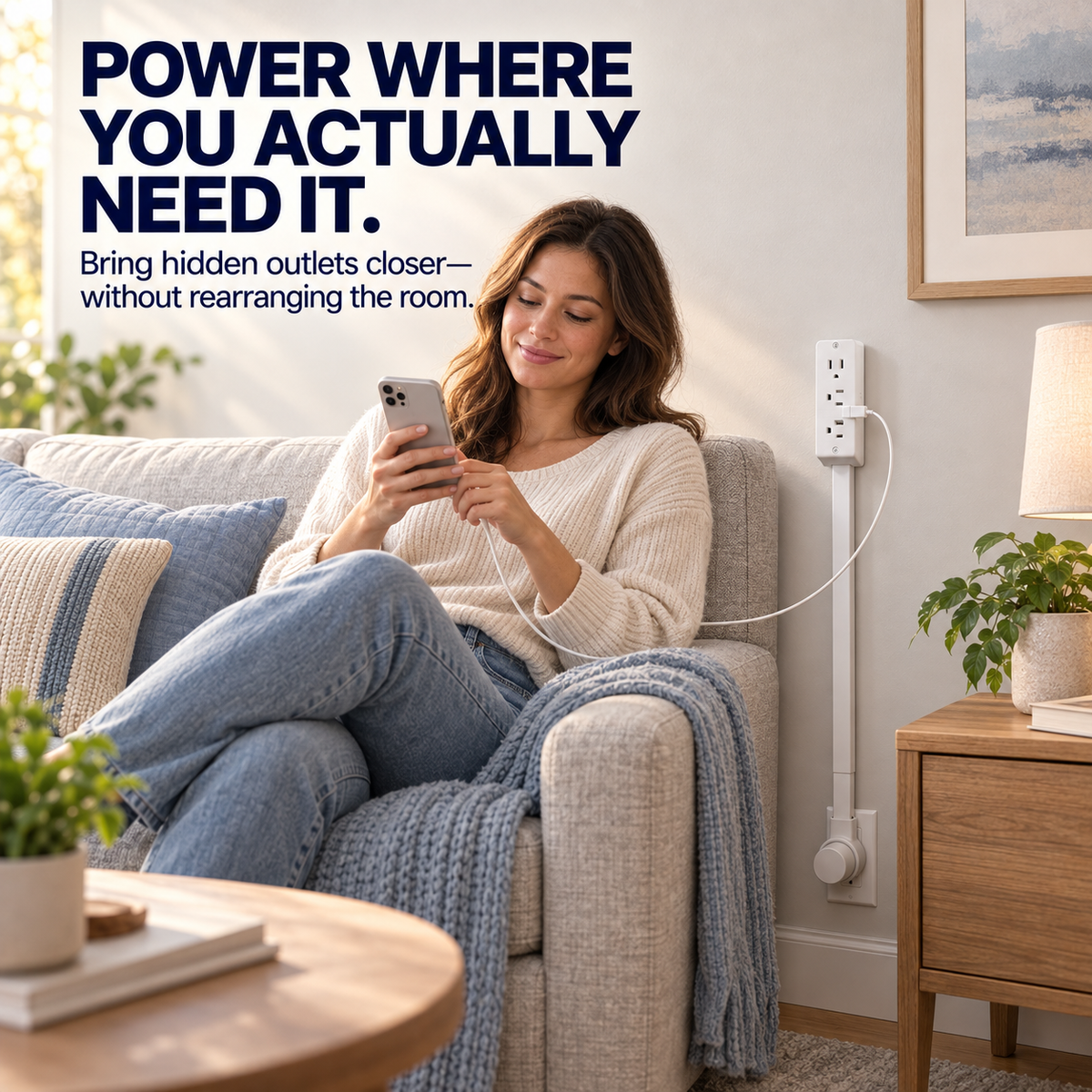 🔌 Rotating Wall Outlet Extender – Bring Hidden Outlets Within Easy Reach