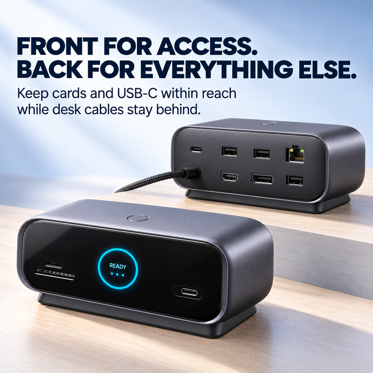 ⚡Smart Display USB-C Docking Station – One Cable, A Complete Desktop Setup
