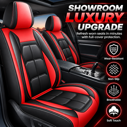 🚗 5-Seater Universal Leather Car Seat Cover Set