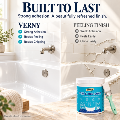 🛁DIY Tub & Tile Refinishing Kit – Eco-Friendly Water-Based White Paint + Tools