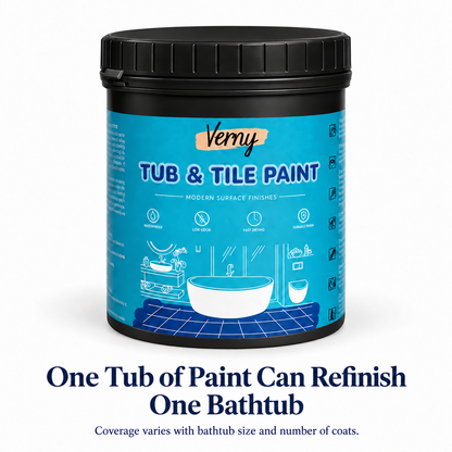 🛁DIY Tub & Tile Refinishing Kit – Eco-Friendly Water-Based White Paint + Tools
