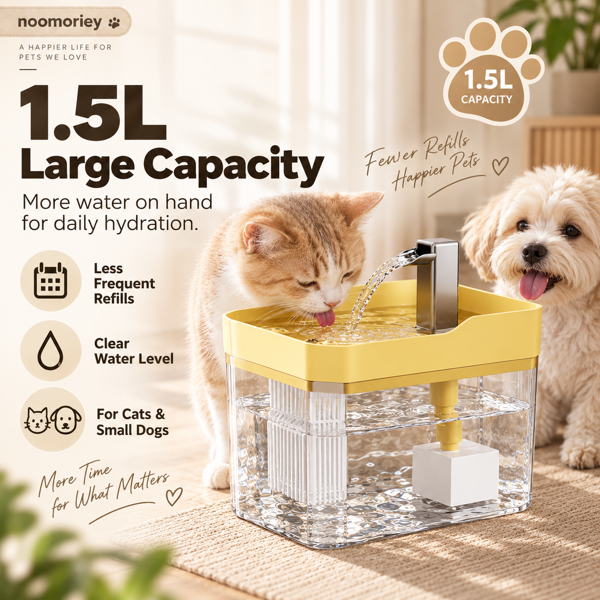 🐶 50% OFF Fresh Flow Pet Water Fountain for Cats & Dogs