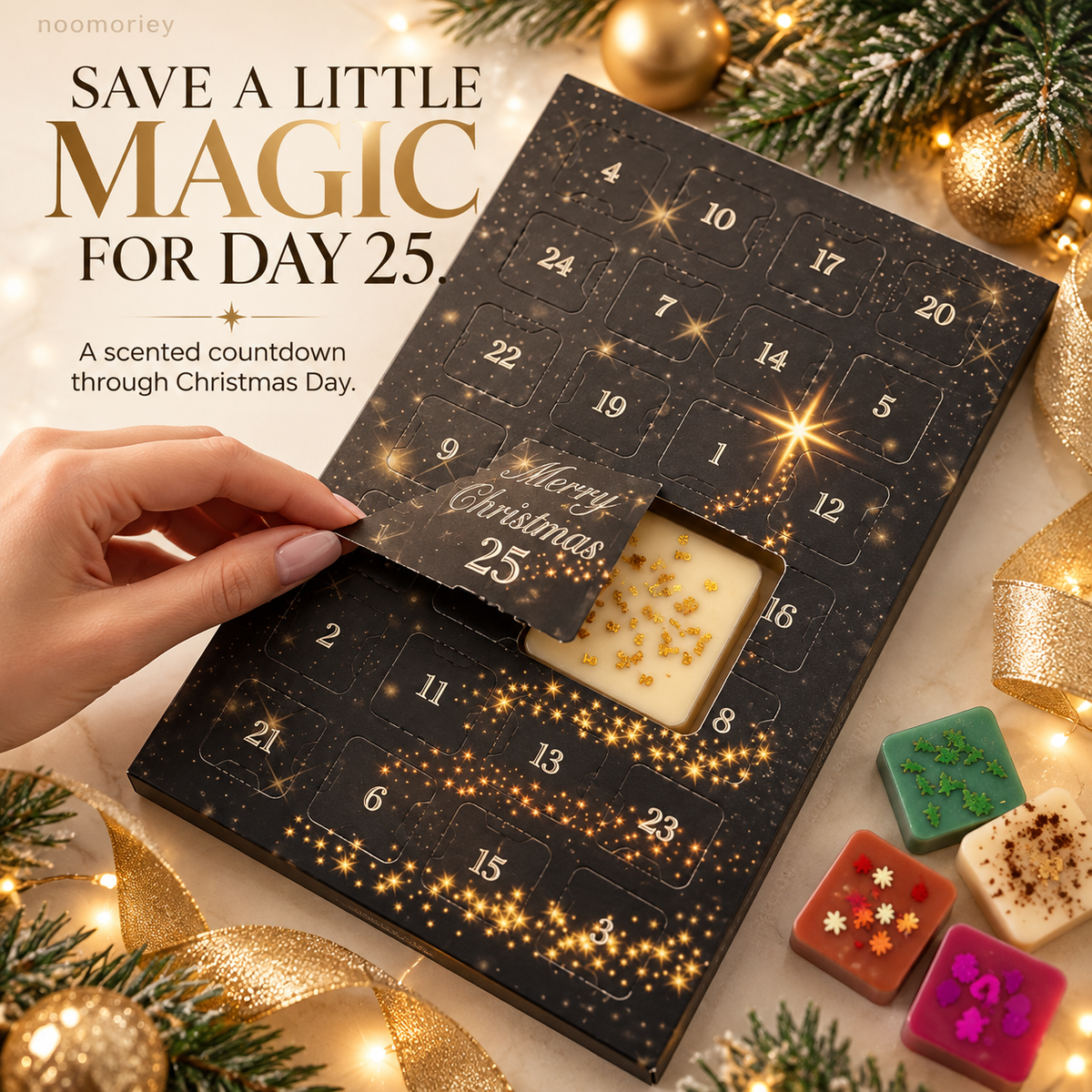 ⏰Only 50 Left!!!🚨—Available While Supplies Last.🎄 25-Day Luxury Wax Melt Advent Calendar – Scented Soy Wax Surprises for Cozy Christmas Moments 🎁