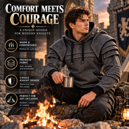 ⚔️ Become the Knight™ Armor-Inspired Hoodie – Medieval Fantasy Style for Everyday Wear