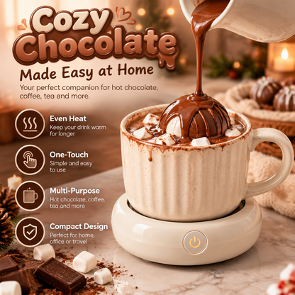 🔥CozyGlow Mug Warmer – Chocolate Melting & Hot Drink Warming