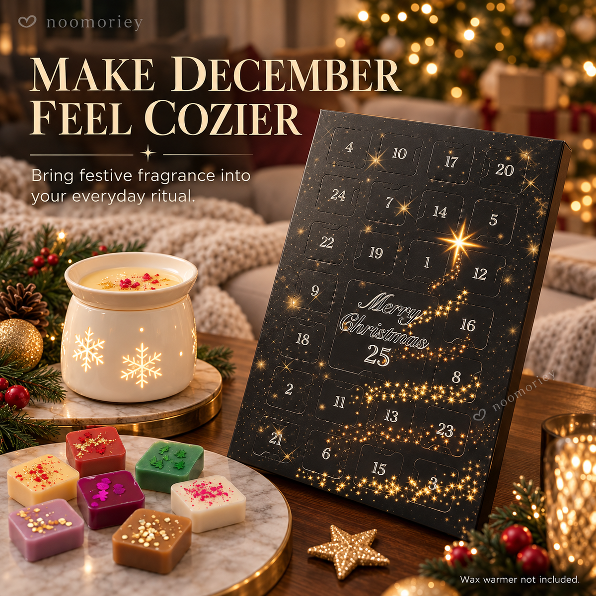 ⏰Only 50 Left!!!🚨—Available While Supplies Last.🎄 25-Day Luxury Wax Melt Advent Calendar – Scented Soy Wax Surprises for Cozy Christmas Moments 🎁