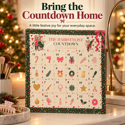 Christmas Advent Calendar for Hair Stylists, 24 Days of Beauty Salon Surprises, Hairstylist Christmas Gift, Hairdresser Gift Set, Festive Salon Decor