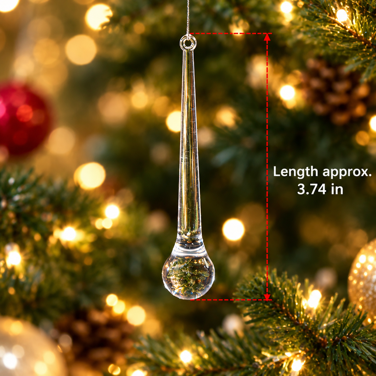 ✨ Make Your Christmas Tree Sparkle – Crystal-Look Icicle Ornaments (10/20 PCS)