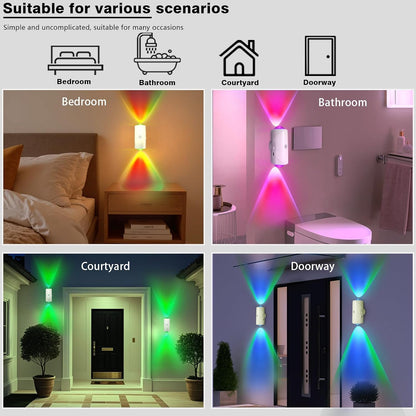 7-Color Rechargeable Wireless Motion Sensor Wall Sconce