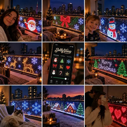 🎄💯Smart Animated Curtain Lights – App-Controlled RGB Balcony & Window Display